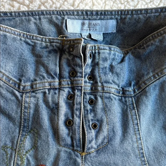 Vintage low rise embroidered jeans - Picture 3 of 7